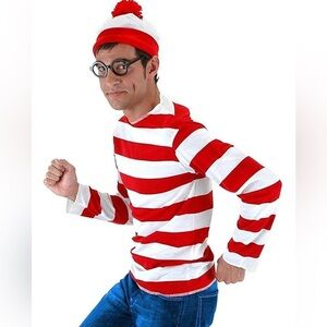 🎉🎉HP🎊🎊 NWT Men’s Medium Where’s Waldo Costume Outfit